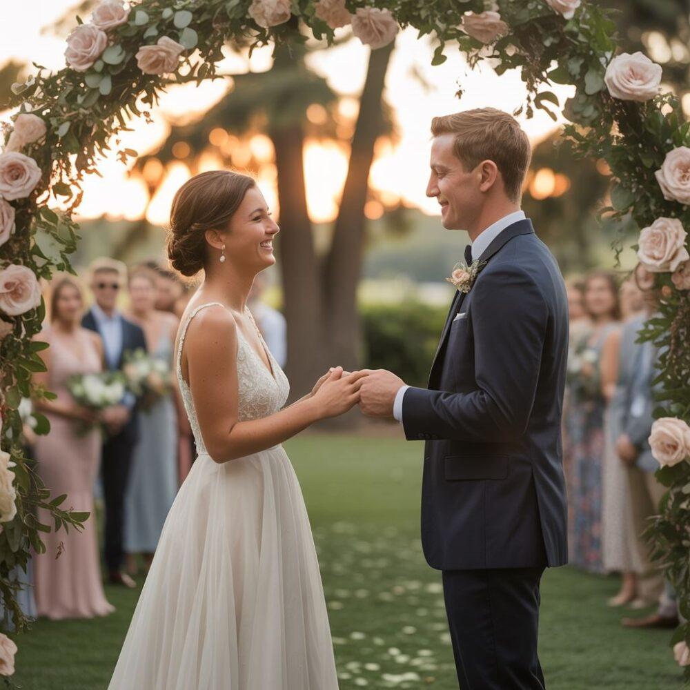 Bukiet ślubny w dłoniach panny młodej
