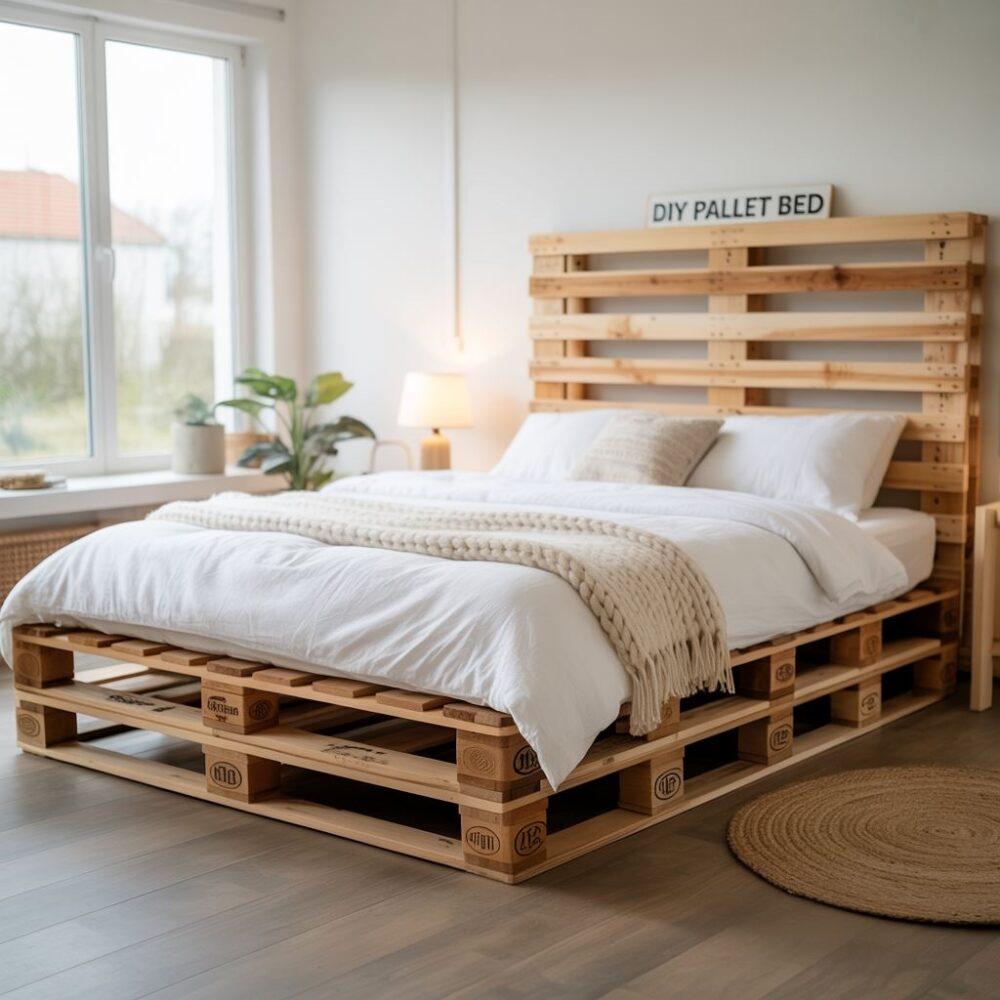 DIY łóżko z palet