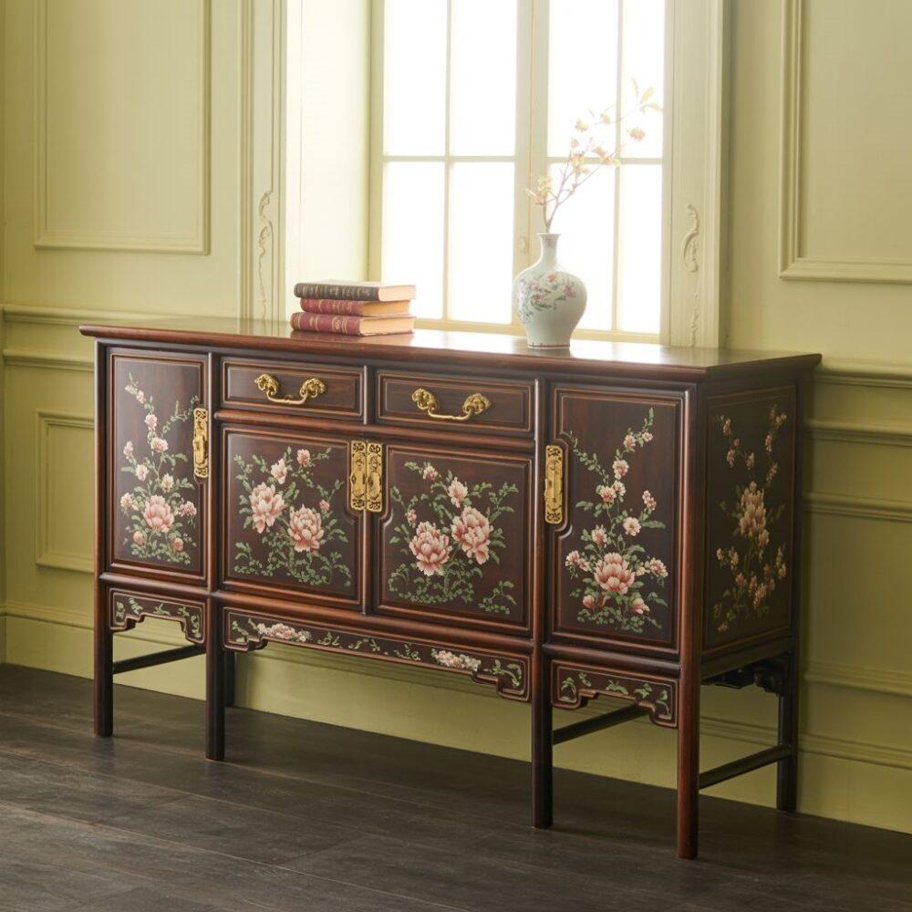 chińska komoda z lakierowanego drewna