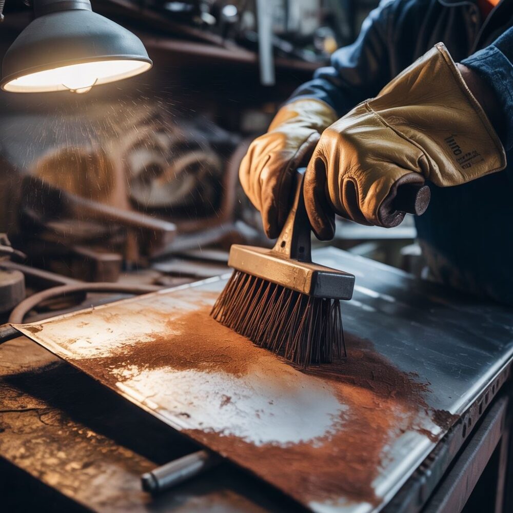 czyszczenie rdzy z blachy