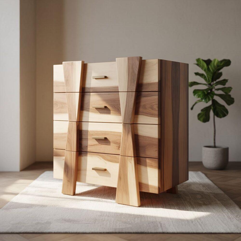 designerska komoda w salonie