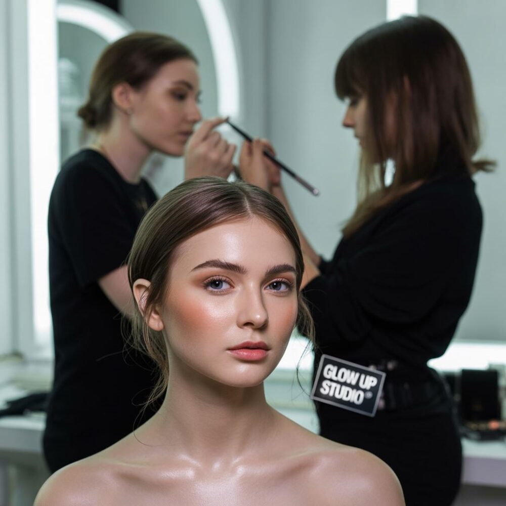 fryzjerka układa włosy