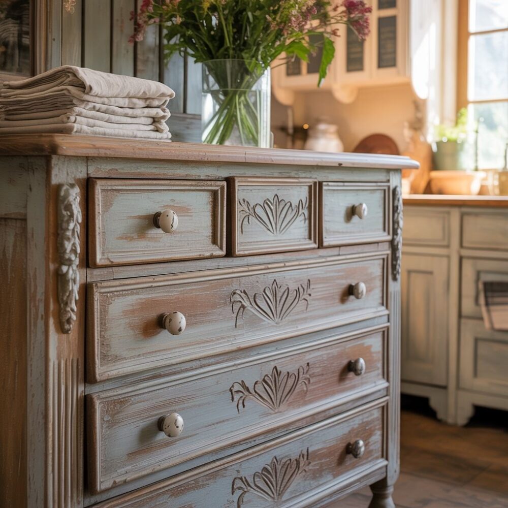 komoda rustykalna z drewna