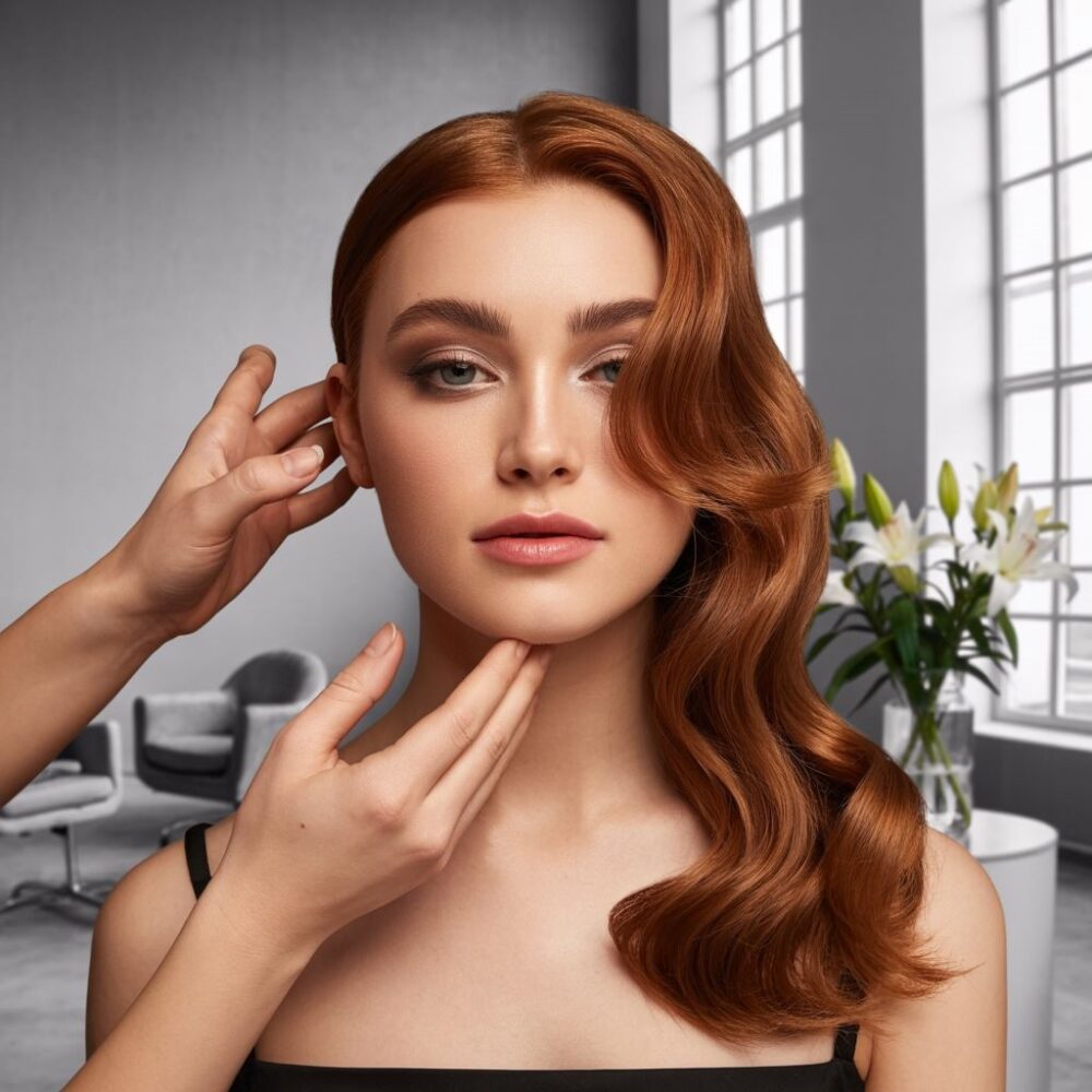 makijaż przed fryzurą