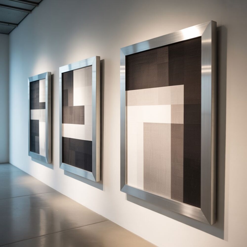 panele z fotografiami na ścianie