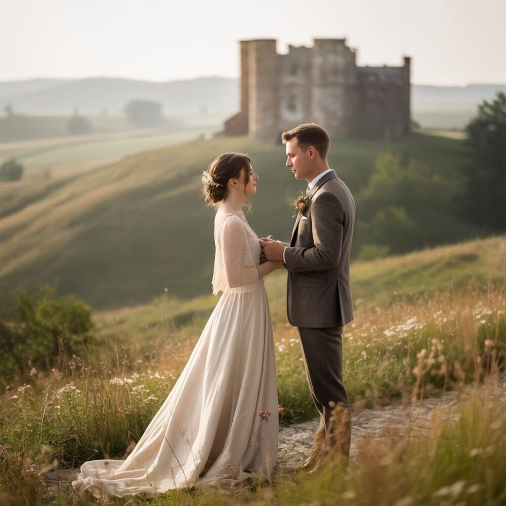 romantyczna sesja wśród zieleni