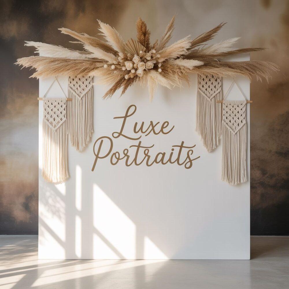 ścianka fotograficzna z dekoracjami