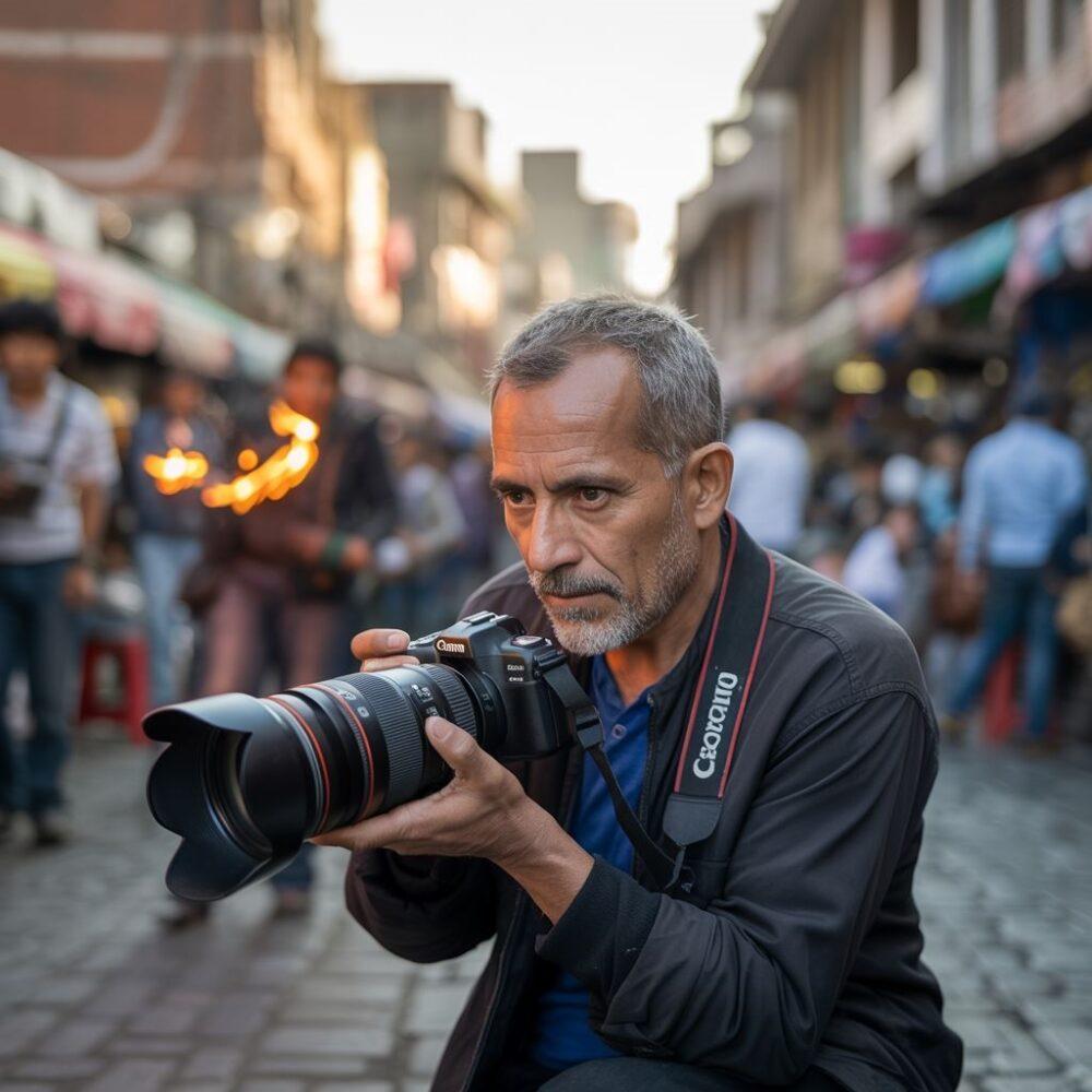 sprzęt fotograficzny dla reportera