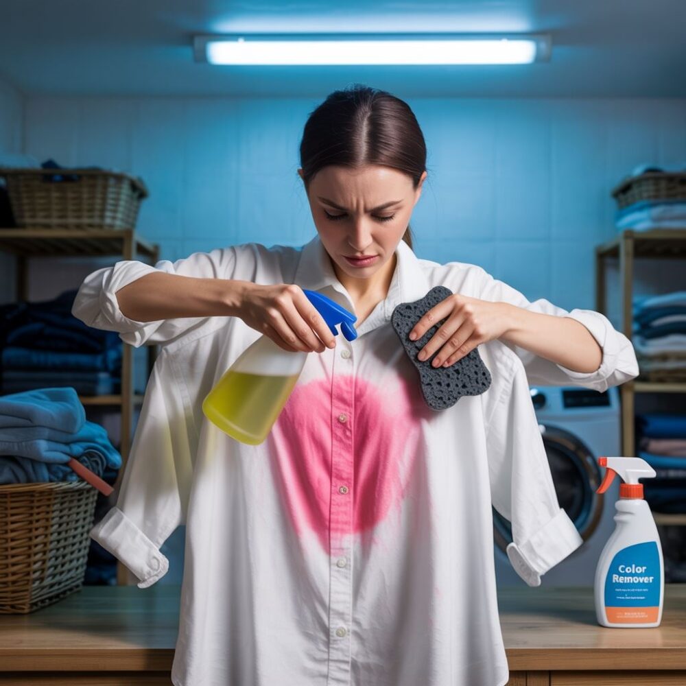 usuwanie farby z ubrania