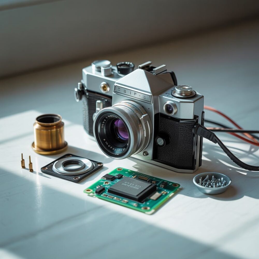 wnętrze aparatu fotograficznego